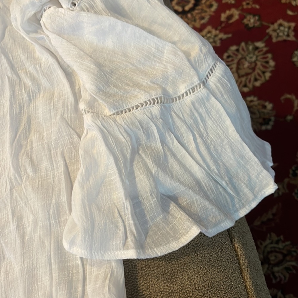 JM Sportswear Est 1946 White Sheer Blouse Top New - Picture 3 of 7